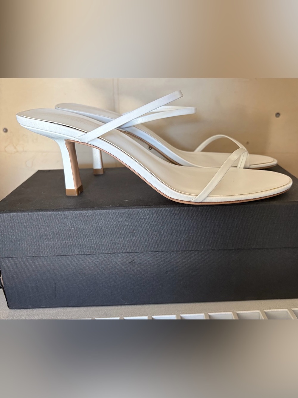 Tony Bianco White Double-Strap Slide Mules